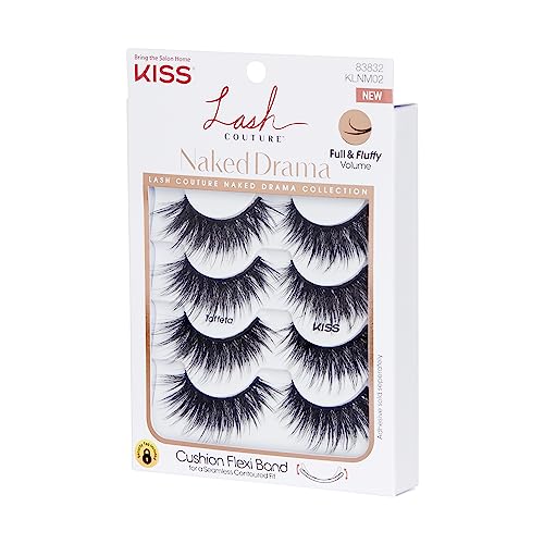 False Eyelashes Pack of 4 - 14mm Naked Drama Lash Clusters Taffeta Variation