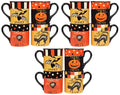 Large Halloween Mug Set of 3 – 18 oz Ceramic Spooky Drinkware with Characters & Sayings