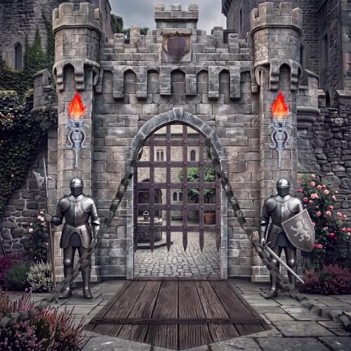 Medieval Castle Party Backdrop Decorations Kit for Halloween & Events - 105 Pieces