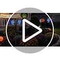 Halloween Solar String Lights with Bat, Ghost & Pumpkin Decorations - Outdoor Yard & Garden Decor