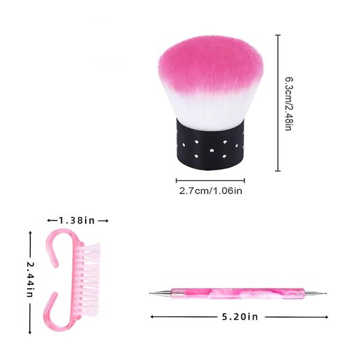 Professional Nail Art Brush Dotting Tools Kit (28pcs Pink)