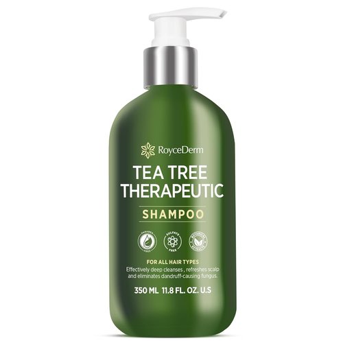 Roycederm Tea Tree Antifungal Shampoo - Medicated Folliculitis Treatment for Dry, Itchy Scalp | Paraben & Sulfate Free
