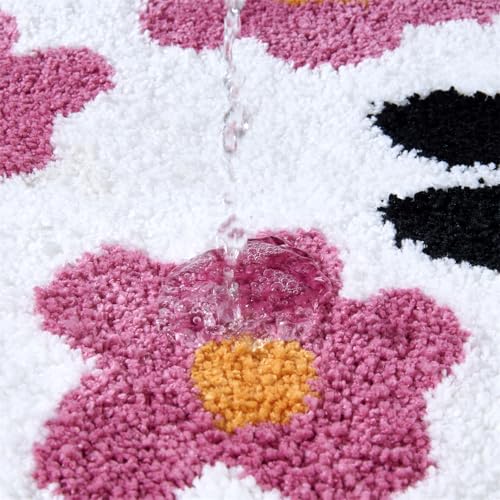 Halloween Ghost Bath Mat 20x24 Inch White Non-Slip Microfiber Rug for Bathroom Decor