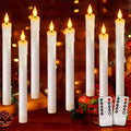 Off‑White Flameless Candles with Remote Timer Battery Operated Window Candles