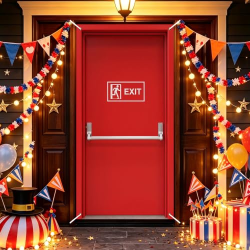 Halloween Circus Door Cover Backdrop - Escape Door Party Decoration Banner