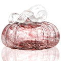 Purple Glass Pumpkin Decor - Hand-Blown Autumn Harvest Halloween Gifts