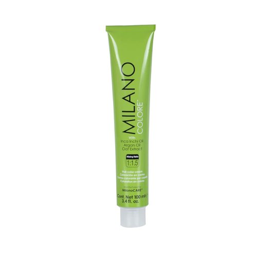 Milano Colore - Permanent Hair Dye Treatment - Nourishing Black Hair Color Cream, 100ml/3.4 oz