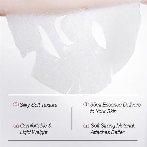 NEW Fan Beauty Secret Seagrape Deep Hydrating Water Facial Gel Mask, 1 Box of 5 Sheets, Moisturizing Anti Stress Facial Sheet Mask
