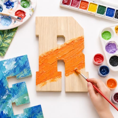 Acantha 8 Inch Wooden Letter W - Unfinished Oak Craft Decor