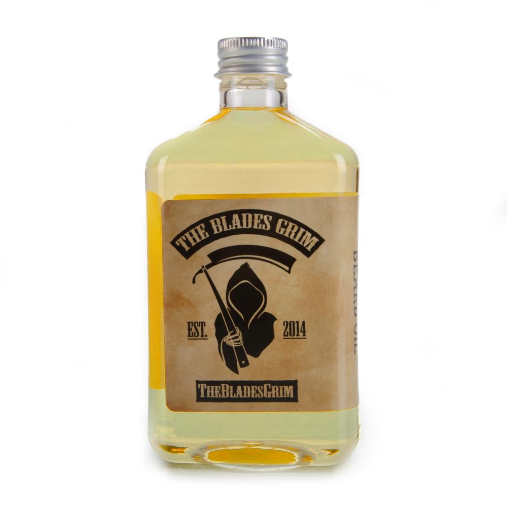 The Blades Grim – Pre-Shave Oil for Smooth Shaving | Handmade in the USA, 8.45oz (Smolder)