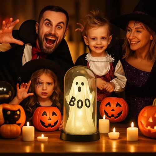 Halloween Ghost Light Up Dome Decor - Spooky Table Centerpiece
