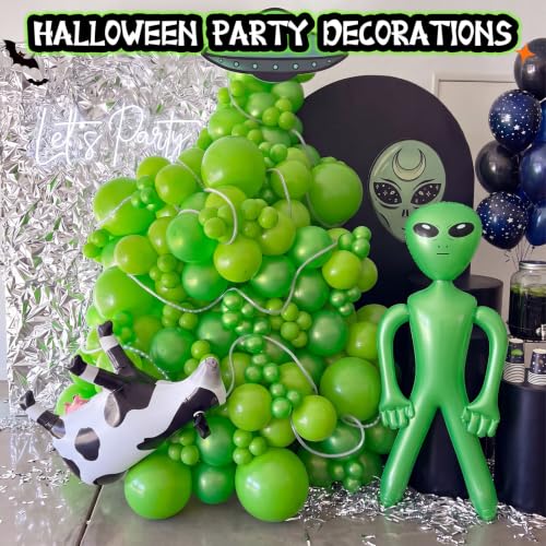 Halloween Alien Inflatable Decorations Set with Cow - Outdoor Party & Yard Display