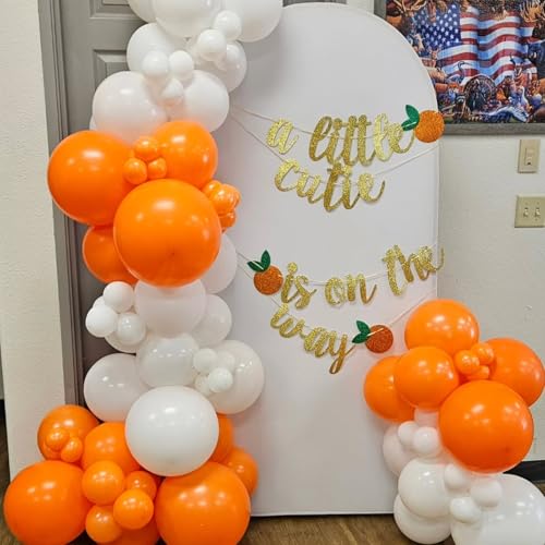 Orange & White Balloon Arch Kit for Halloween & Thanksgiving Party Decorations