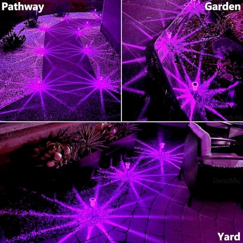 Purple Solar Halloween Lights Outdoor Waterproof 10 Pack - Halloween Decor
