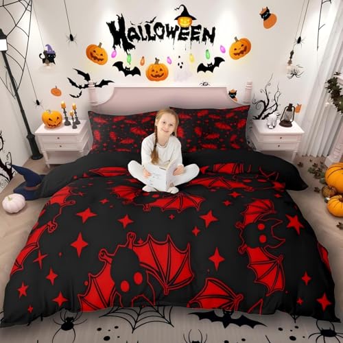 Halloween Bat Bedding Set Multi 43 / King Size No Comforter Kids Child Decor