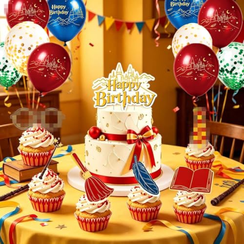 Wizard Magic Birthday Party Supplies Set Blue Theme 126 - Complete Celebration Pack