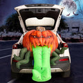 Inflatable Pumpkin Car Decoration with LED Lights - Halloween Trunk or Treat Scene Set