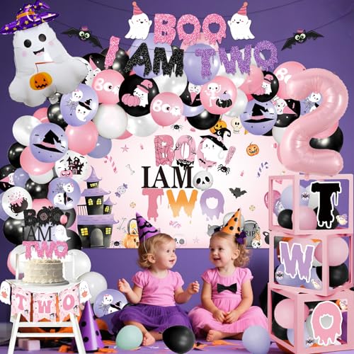 Halloween 2nd Birthday Decorations for Girl - Boo Im Two Party Set