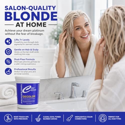 High-Lift Hair Bleach Powder for Salon & At-Home Use - Damage Control 16 oz