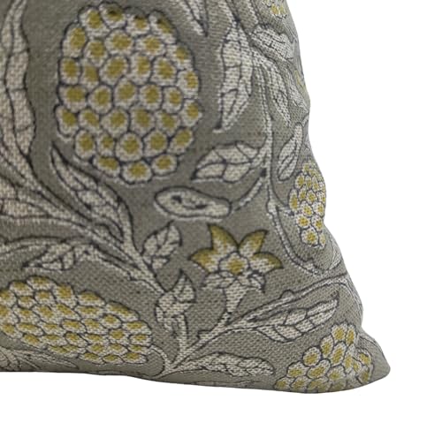 16x16 Inch Linen Blend Decorative Throw Pillow Cover Mustard & Brown Variation