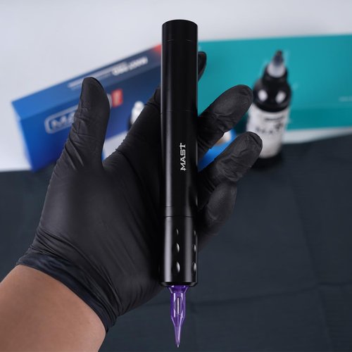 Mast Tattoo Tour Fly Cordless Tattoo Gun Kit Pro Needles Cartridges Rca Jack Battery Pen Machine Complete Tattoo Supplies for Beginners Home Practice and Studio Use