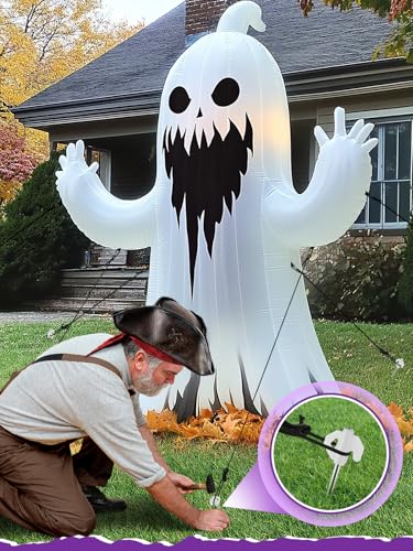 12 Pack Metal Inflatable Stakes for Halloween Decorations - 7.9 Inch