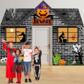 Halloween Outdoor Door Banner Set with Witch Variation - Spooky Yard Decoration