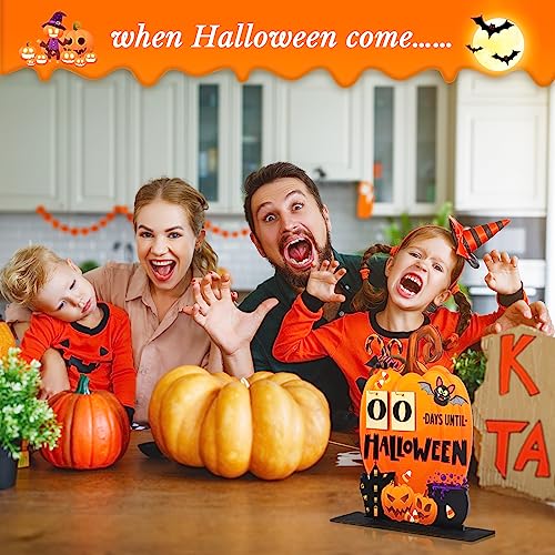 Halloween Wooden Advent Calendar Pumpkin Countdown Decor for Kids & Home