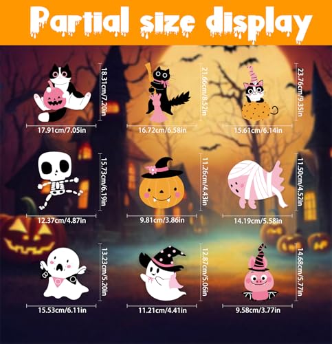 105 PCS Halloween Window Clings Set - Reusable Ghost Pumpkin Skeleton Decor for Indoor & Outdoor