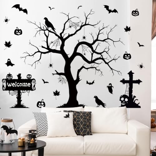 Halloween Spooky Wall Decals Black Tree Variation of THIS listing