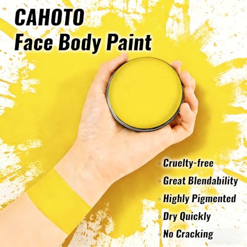 Yellow Water-Based Face & Body Paint - Creative Cosplay Makeup