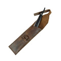 Rustic Leather Straight Razor Case Handmade by Hide & Drink (Bourbon Brown)