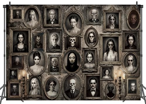 Halloween Haunted Portrait Creepy Scary Backdrop 8x6ft - Variation of THIS listing