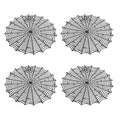 Halloween Spider Web Placemats - 15 Inch Heat-Insulated Black Web Table Mats (4 Pack)