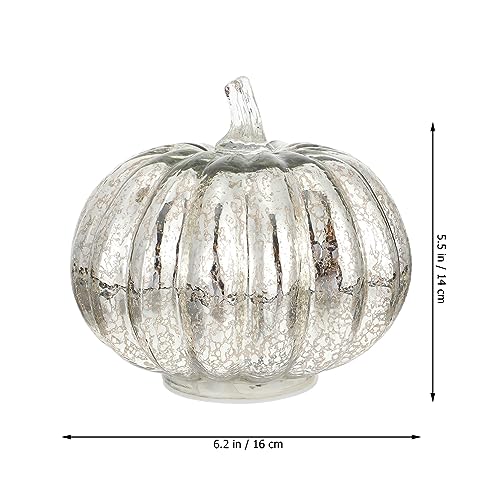 Glass Pumpkin LED Light - Battery Powered Halloween Fall Decoration