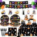 Halloween Party Decorations Kit with Plates Banner & Centerpieces - 24 Guests