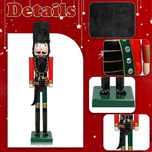 Large 4ft Wooden Christmas Nutcracker Decor Outdoor Holiday Soldier Ornament