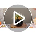 Black Pumpkin Flower Vase - 5.5-Inch Ceramic Fall Decor & Centerpiece