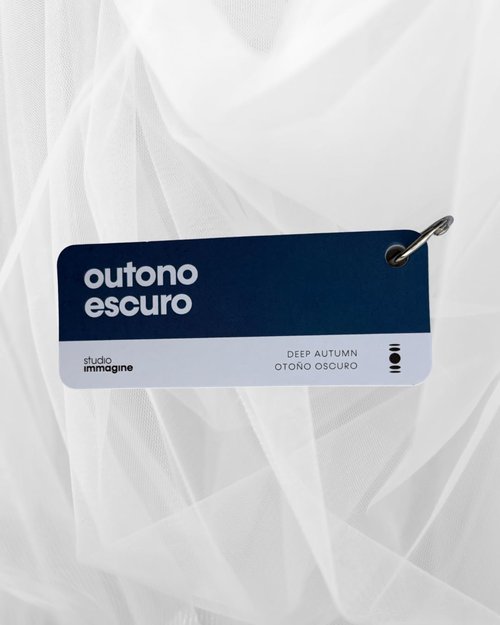 Multilingual Deep Autumn Palette Color Fan by Studio Immagine, Perfect for Smart Shopping and Outfit & Wardrobe Planning; Otono Oscuro/Outono Escuro
