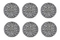 15-Inch Black Woven Paper Round Placemat Set - Holiday Event Décor