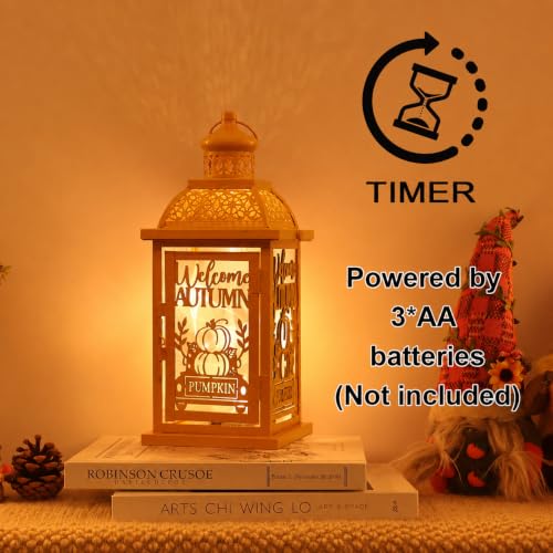 Needomo Autumn Pumpkin Lantern Candle Holder for Home & Garden Decor
