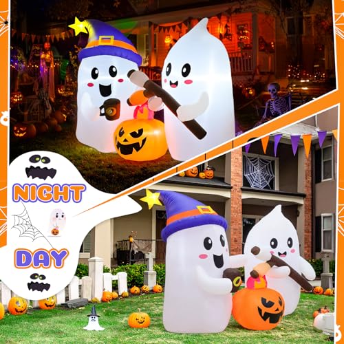 6FT Ghosts Halloween Inflatable Decorations with LED for Outdoor Spooky Decor - Variation of THIS listing