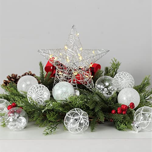 White Christmas Ball Ornaments Set 30pcs 2.36 Inch Shatterproof Xmas Tree Decorations - Variation of THIS listing