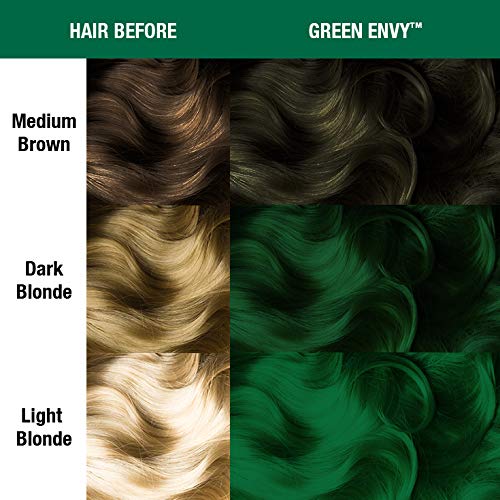 Vibrant Green Envy Hair Dye - Semi-Permanent, 4 oz for Bold Color