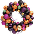 20 Inch Pumpkin Wreath for Front Door Halloween Decorations - Valery Madelyn