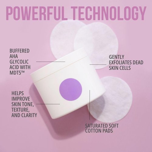 Somme Institute Exfoliating Glycolic Acid Pads - Anti-Aging & Smoothing | 50 Alcohol-Free Pads for Gentle Pore Cleansing