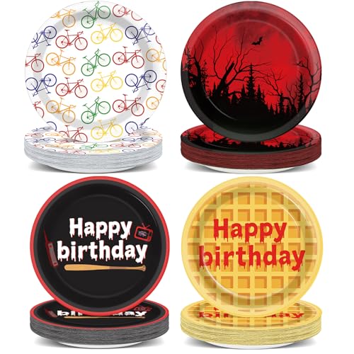 48-Pack Rustic Spooky Forest Party Paper Plates 7 Inch Halloween Decor