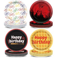 48-Pack Rustic Spooky Forest Party Paper Plates 7 Inch Halloween Decor