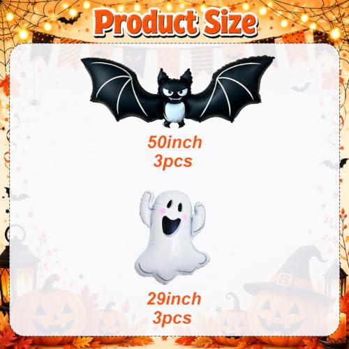 Halloween Ghost Balloons - Ghost Variation, 6 Pack Halloween Decorations