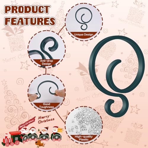Christmas Light Clips for Banister - Green, 30 Pack Holiday Garland Hooks